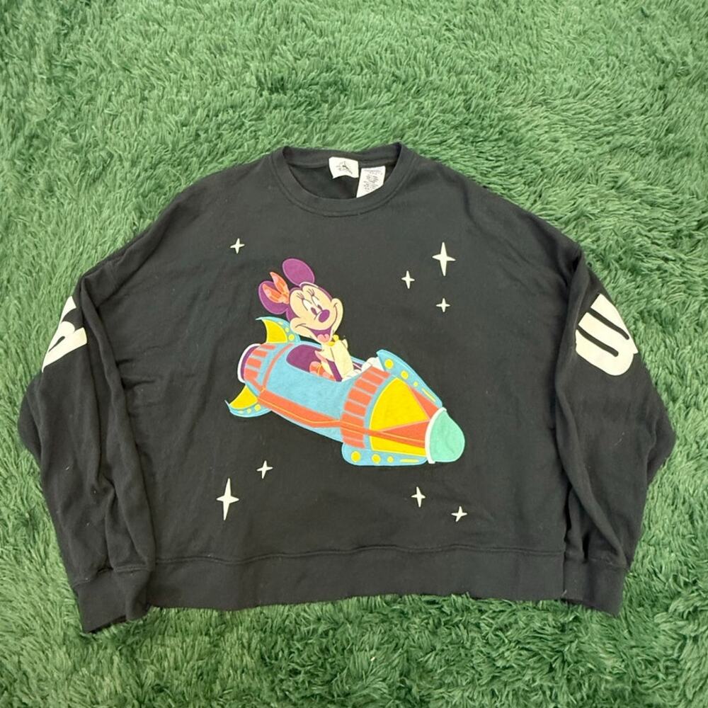 Women's Black Disney Medium Sweatshirt Minnie Mouse